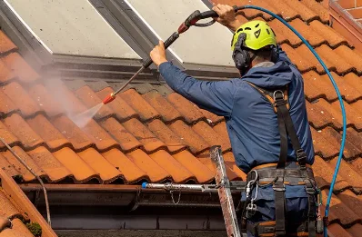 Démoussage et hydrofuge de toiture à Reboursin